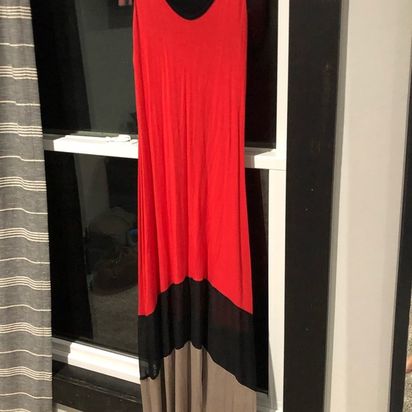 Color Block Maxi Dress - Picture 1 of 4